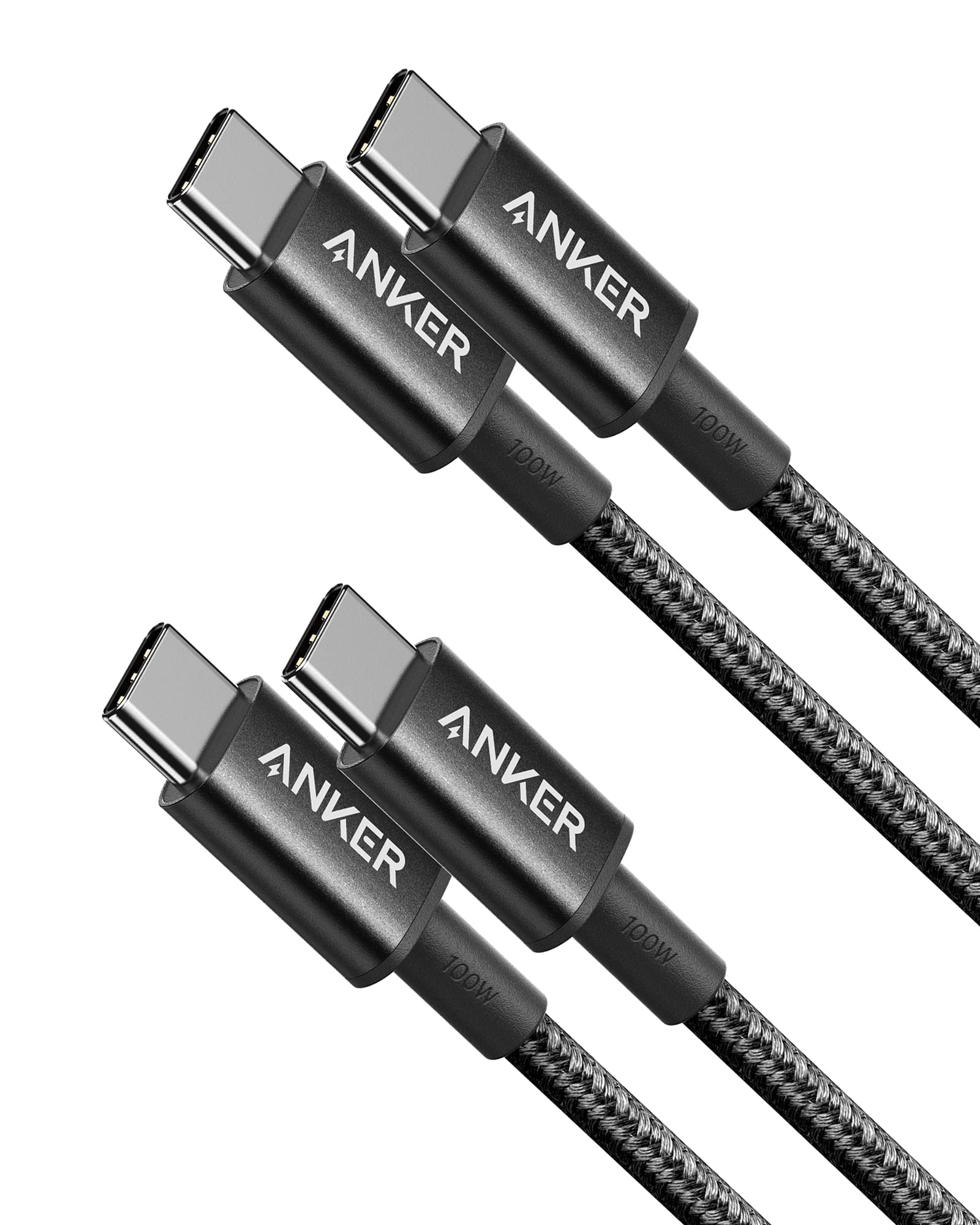 2Pack 3.3ft 100W Anker USB C to USB C Cable, USB 2.0 Fast Charge, iPhone, MacBook Pro $9.99 + Free Shipping w/ Prime or on $35+