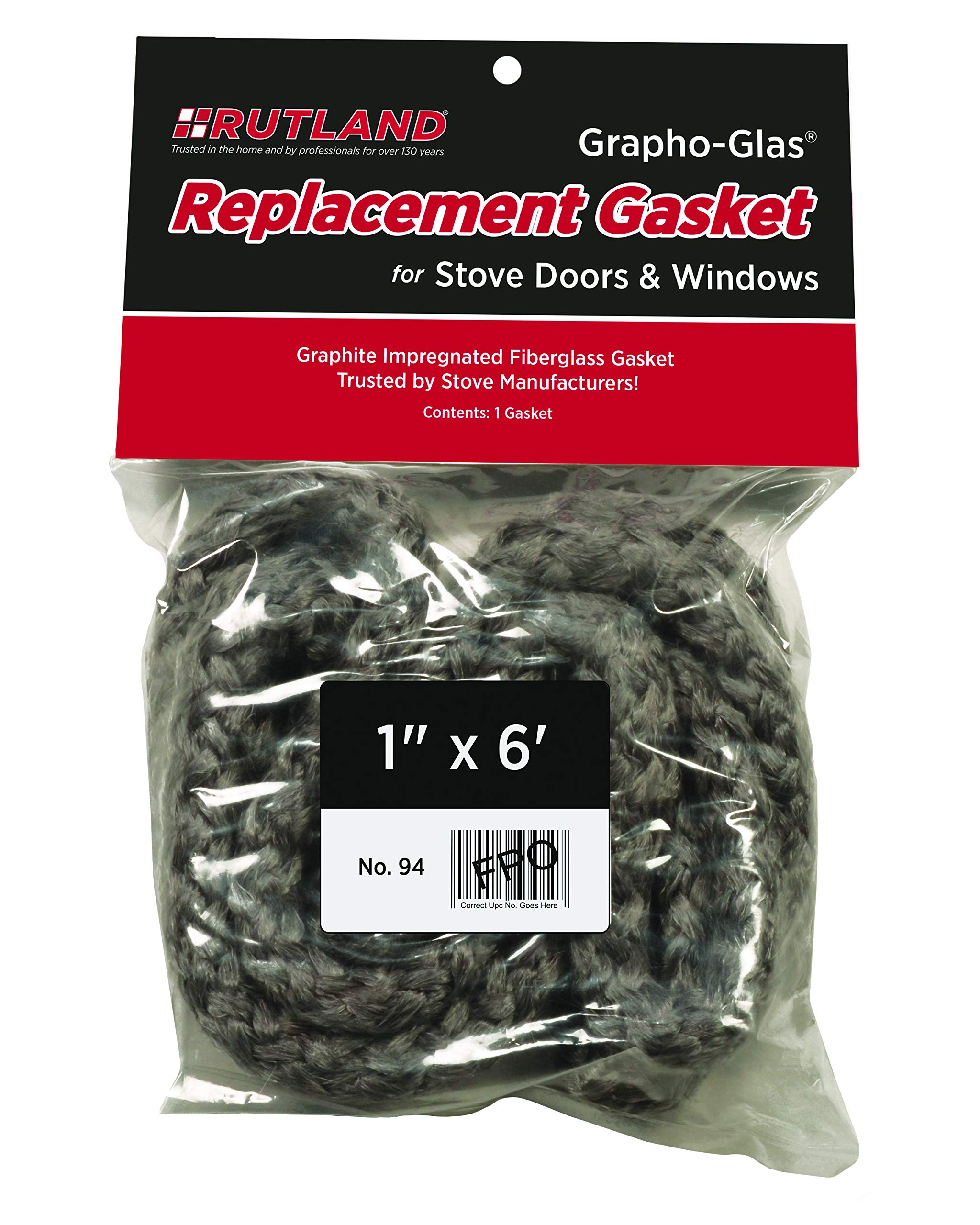 Rutland Products 94 Graphite Impregnated Rope Gasket, 1" x 72", 6 feet $6.44 + Free Shipping w/ Prime or on $35+