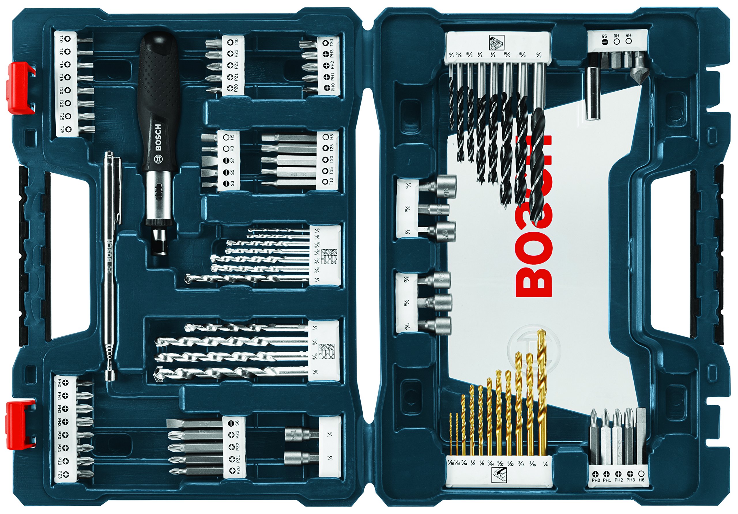 91-Piece BOSCH MS4091 Mixed Drilling / Driving Bit Set w/Case $41.98 + Free Shipping
