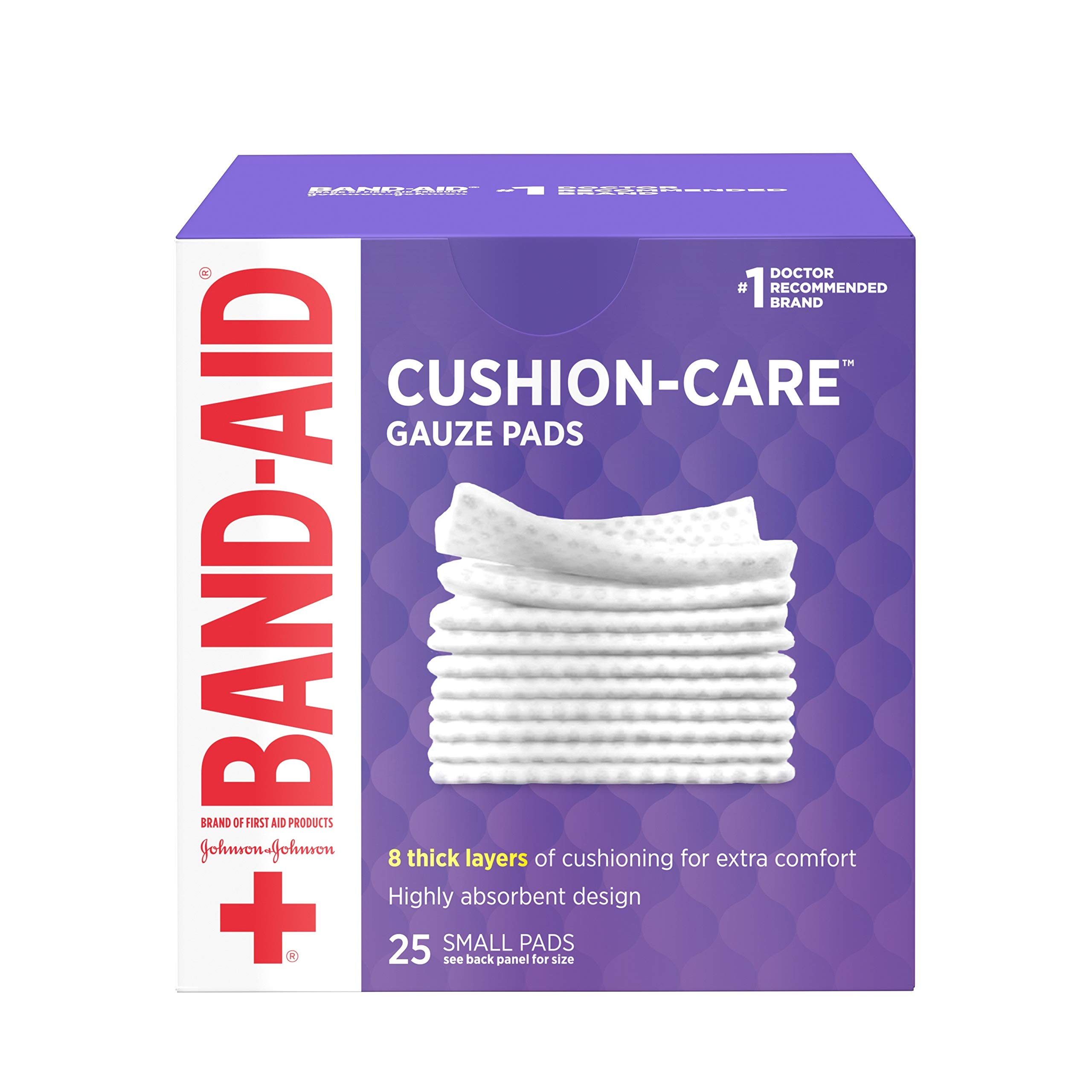 3 Packs of 25 Band-Aid Brand Cushion Care Non-Stick Gauze Pads, Sterile Individually-Wrapped (2 x 2") $7.05 + Free Shipping w/ Prime or on $35+