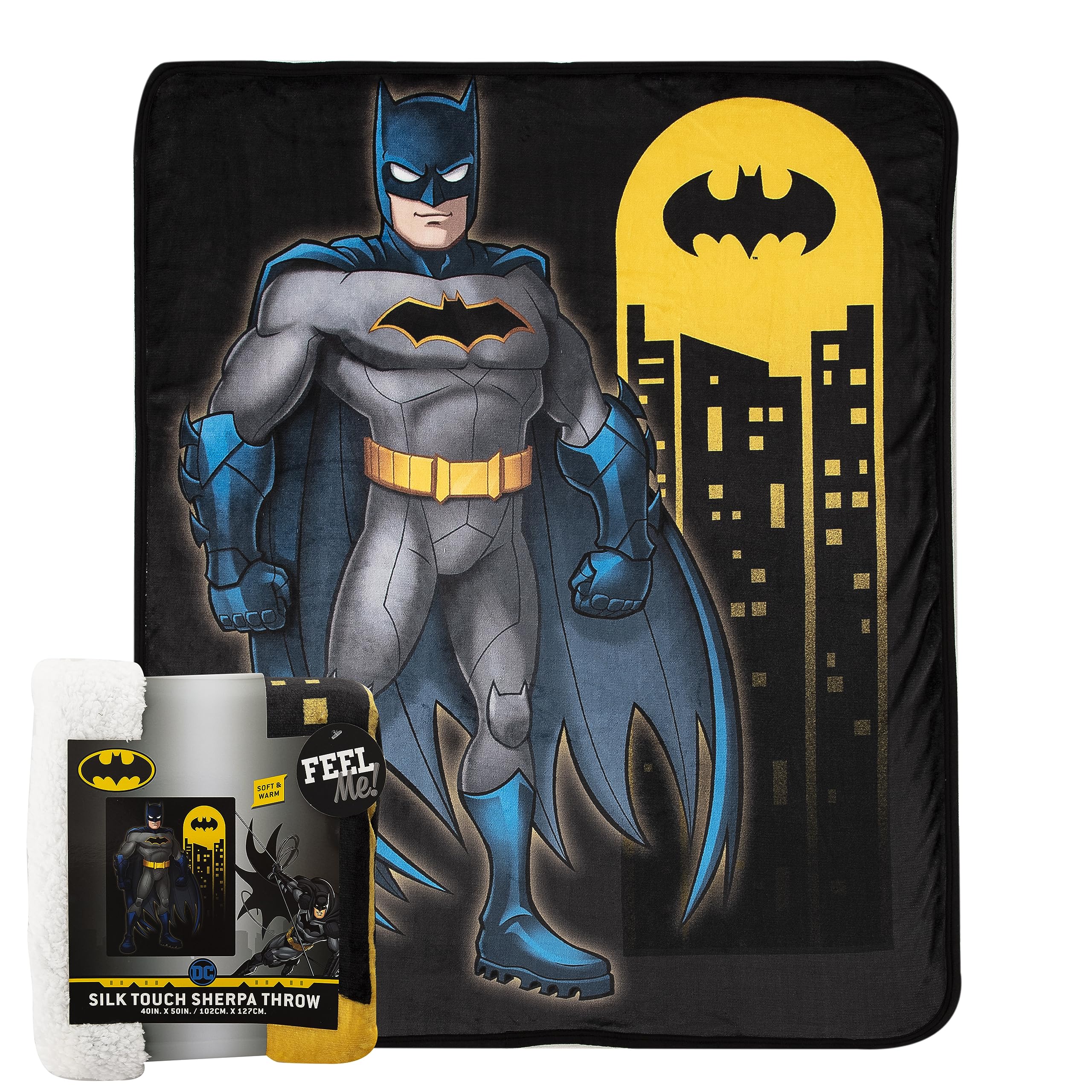 40" x 50" Batman Silk Touch Sherpa Throw Blanket - Northwest DC $14.48 + Free Shipping w/ Prime or on $35+