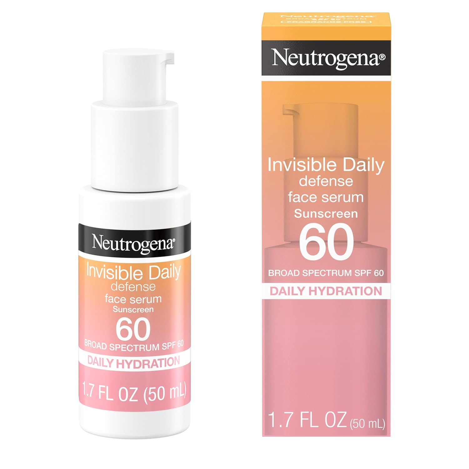 1.7-Oz Neutrogena Invisible Daily Defense SPF 60 Face Sunscreen & Hydrating Serum $8.42 w/ S&S + Free Shipping w/ Prime or on $35+