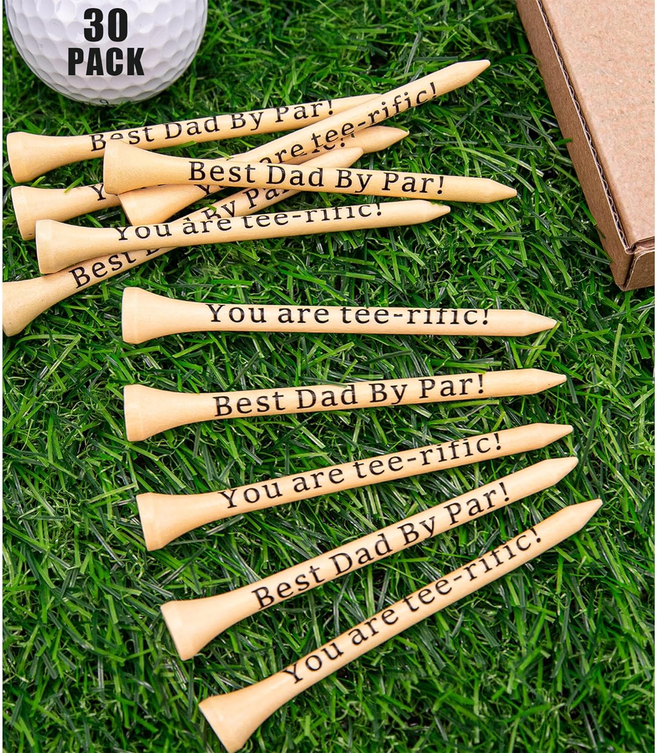 30 Pk. Wooden 3-1/4 inch Best Dad by Par Golf Tees $4.19 + Free Ship w/Prime or on orders $35+