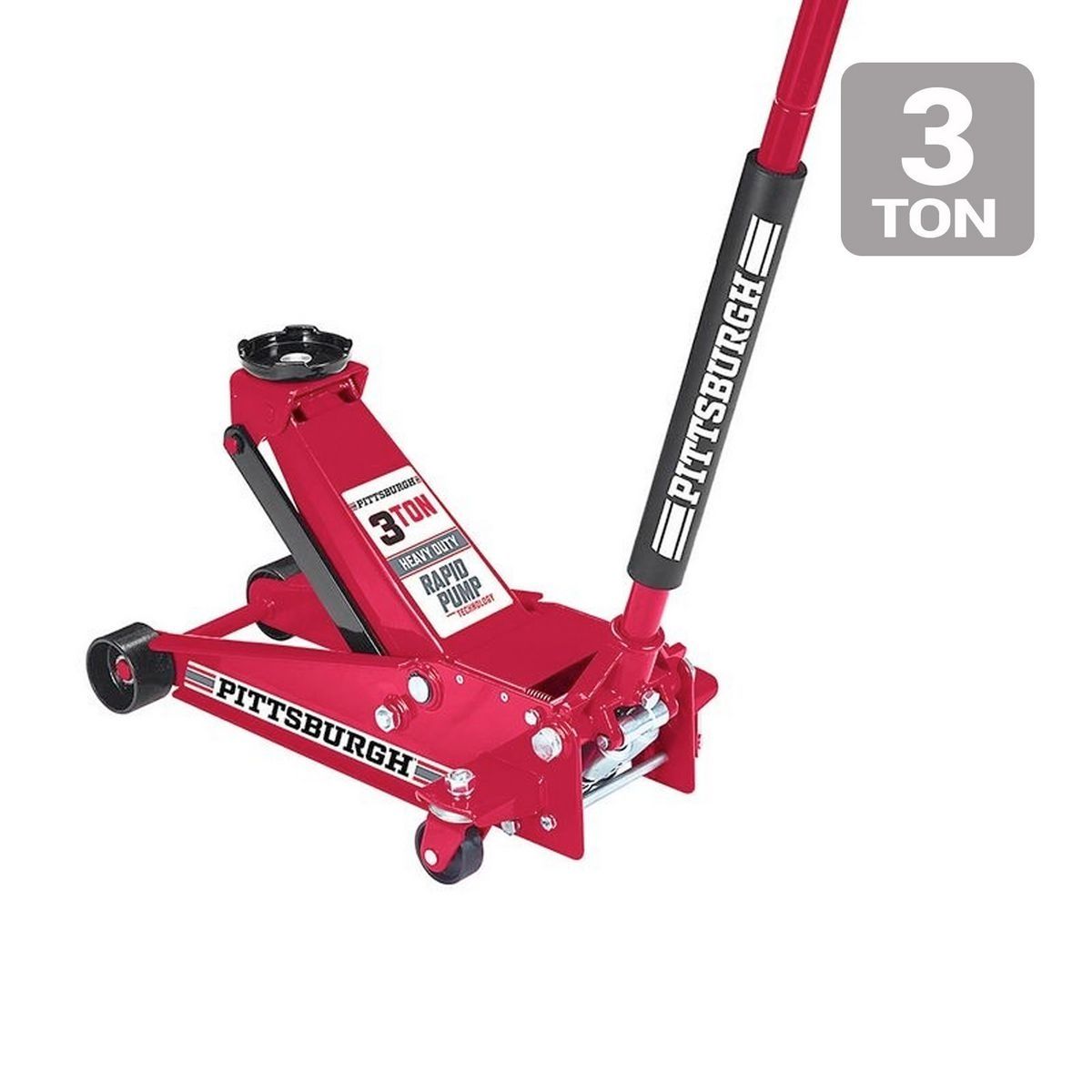Select Harbor Freight Stores: 3-Ton Pittsburgh Floor Jack w/ Rapid Pump (Red) $89.97 (Stock/Availability May Vary)