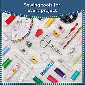  ARTIKA Sewing Kit for Adults and Kids - Small Beginner Set  w/Multicolor Thread, Needles, Scissors, Thimble & Clips - Emergency Repair  and Travel Kits - Sewing Accessories and Supplies