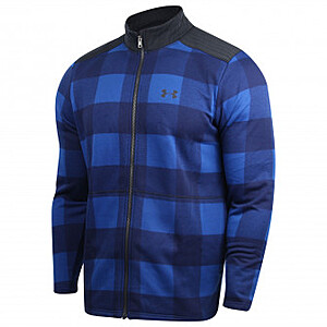 Under Armour Field Fleece Plaid Full Zip Jacket Blue or Red
