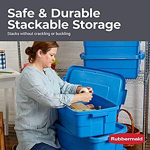 Rubbermaid 10gal Roughneck Storage Tote Gray : Target