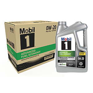 3-Pack 5-Qt. Mobil 1 Advanced Fuel Economy Full Synthetic Motor Oil 0W-20 $  63.88 & More + Free Shipping
