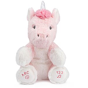 11" GUND Baby Alora The Unicorn Animated Plush, Singing Stuffed Animal Sensory Toy, Sings ABC Song and 123 Counting Song (Pink) $12.50