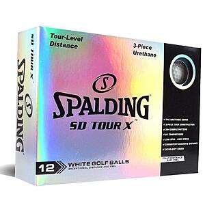 12 Ball Pack Spalding SD Tour X Golf Balls (White)