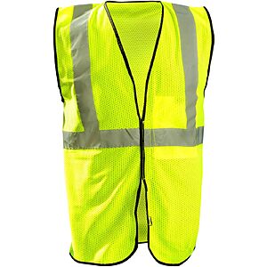 OccuNomix Men's Class 2 Mesh Hook & Loop Safety Vest (Yellow, 2XL/3XL) $0.85 + Free Shipping w/ Prime or $35+