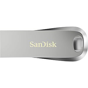 256GB SanDisk Ultra Luxe USB 3.1 Gen 1 Flash Drive $12.40 