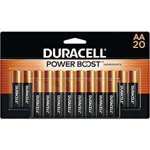 20-Pack Duracell Coppertop AA Alkaline Batteries w/ Power Boost Ingredients $9.20 w/ Subscribe & Save
