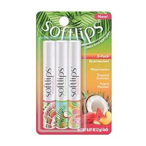 3-Pack Softlips Lip Balm (Tropical) 