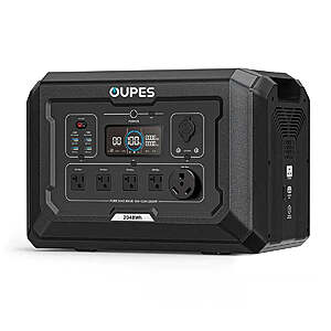 OUPES Mega 2 2500W, 2048Wh LiFePO4 Portable Power Station + 6-yr Warranty 6.65 + Free Shipping