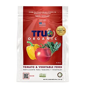 4lb. Bag True Organic Tomato & Vegetable Food  $6 + Free Shipping w/ Prime or on $35+