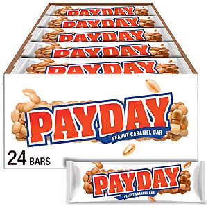 24-Count 1.85-oz Payday Peanut Caramel Candy Bars .20 w/ Subscribe & Save