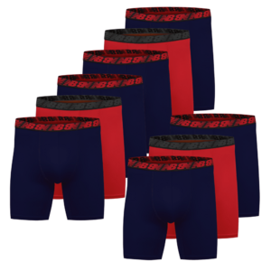 9-Pack New Balance Men's Performance Boxer Briefs (4XL only, Red/Blue)  + Free Shipping