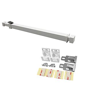 15.7 in. to 26.75 in. White Adjustable Window Security Bar, Child-Proof Lock  $8.22 + Free Shipping w/ Prime or on $35+