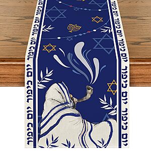 13x60 Inch Artoid Mode Shofar Leaves Yom Kippur Table Runner $4.99 + Free Shipping w/ Prime or on $35