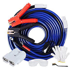 SAFEMATE 0 Gauge 30 Feet Jumper Cables Heavy Duty,1000 Amp Quick Connect Plugs for Truck with Carry Bag $39.97 + Free Shipping