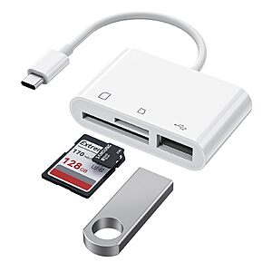 HOPLAZA  3-in-1 USB C Card Reader $5 