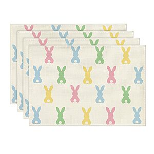 4-Piece Artoid Mode Colorful Bunny Rabbit Easter Cloth Placemats $3.99 + Free Shipping w/ Prime or on $35+