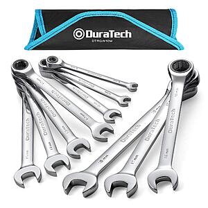 10-Pc DURATECH Ratcheting Combination Metric Wrench Set (6-18mm) $23.55 