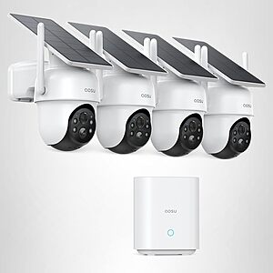 Prime Members: aosu 4-Camera Wireless Outdoor Solar Security Camera Kit $285 + Free S&H