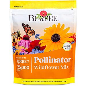 [Prime] Burpee Wildflower Pollinator Mix Seeds, 25,000 Non-GMO (18 Varieties) $2.86 + Free Shipping