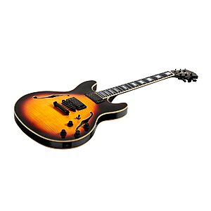 Indio by Monoprice Boardwalk Flamed Maple Semi Hollow Body Electric Guitar w/ Bag $150 + Free S&H
