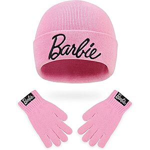 Barbie Girls Bobble Hat & Gloves Set $5.29 + Free Shipping w/ Prime or on $35+