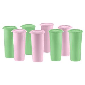 8-Count Tupperware Heritage Sheer Classic Tumbler Set w/ Lids (Pink/Green) $19.95 + Free Shipping