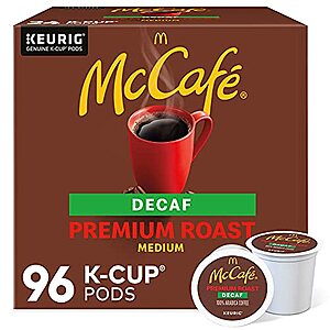 96-Count McCafe Premium Roast Decaf Medium Roast Keurig K-Cup Coffee Pods (4-Pack of 24) $27.15 w/ S&S + Free Shipping w/ Prime or on $35+