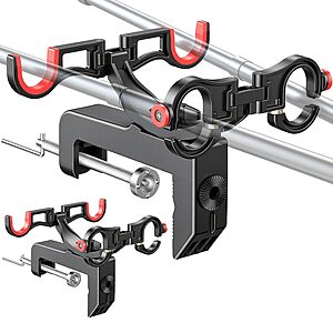 2-Pk Eyoyofishcam Clamp-On Dual Rod Fishing Rod Holder $18 + Free S&H