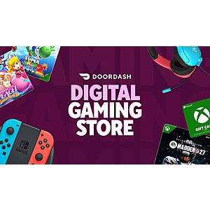 DoorDash: Spend $50+ on Digital Video Games, Get Up to $25 DoorDash Gift Card (Valid thru Aug 31, 2026)