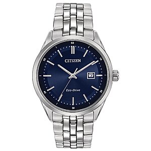 Citizen Men's Classic Addysen Eco-Drive Sapphire Crystal Blue Dial 41mm SS Watch $190 + Free S&H