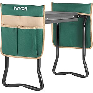 VEVOR Foldable Garden Kneeler & Seat w/ 8" EVA Pad & 2x Tool Pouches $17.90 