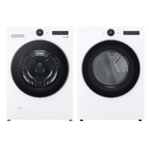 LG 4.5 Cu. Ft. Smart Front Load Washer & 7.4 Cu. Ft. Smart Electric Dryer Stackable Bundle (White) $1399.98 + Free Shipping