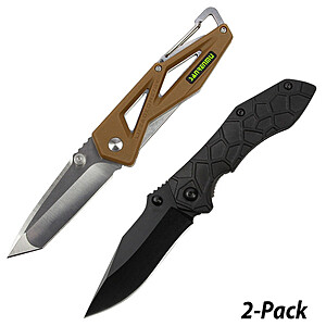 2-PACK: Sanrenmu 7 Series Tanto and Drop Point Folding Knife $17 + Free Shipping