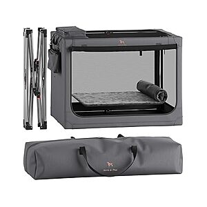 42" Noah & Paw XXL Collapsible Dog Crate w/ Pet Mat, 2 Storage Pockets & Travel Bag $88.70 + Free S/H w/ Prime
