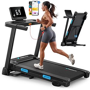 MERACH 300-Lb Capacity Foldable Treadmill w/ 6% Manual Incline $199.99 + Free Shipping