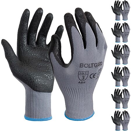 6-Pairs Boltgard Wavy Foam Nitrile Grip Work Gloves (Various Sizes) $4.49 + Free Shipping w/ Prime or on $35+