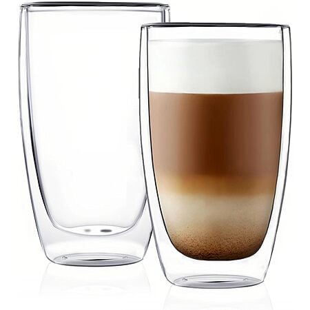 13.5oz CnGlass Double Wall Thermo Glass Cup: 4-Pack $19.99 or 2-Pack $11.49 + Free Shipping w/ Prime or on $35+
