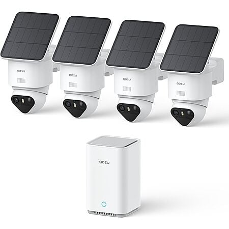 aosu T2 Ultra 4K Security Camera System (4-Camera Kit) w/ 360° Motion, Solar, 1TB Expandable Storage $549.99 + Free Shipping