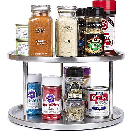 10" Simpli-Magic 2-Tier Lazy Susan Turntable (Brushed Stainless Steel) $8.49 + Free Shipping w/ Prime or on $35+