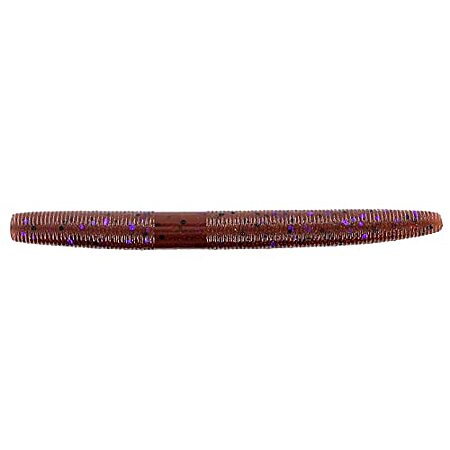 10-Pack 4" Gary Yamamoto Senko Soft Plastic Stick Bait Fishing Lure (Cinnamon w/ Black & Purple Flake)