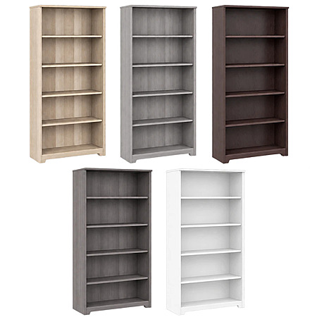 Bush Home Cabot Tall 5 Shelf Bookcase 31W x 12D x 66H Tall (5 Colors)