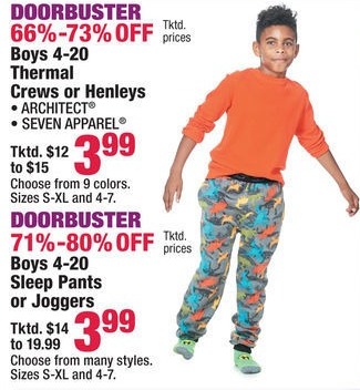 Boscov S Black Friday Boys Sleep Pants Or Joggers Assorted Styles For 3 99 Slickdeals Net