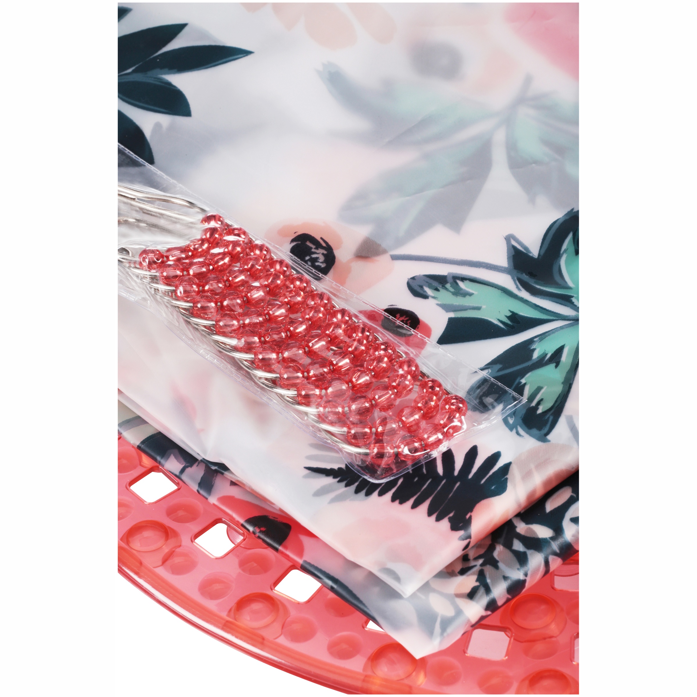 Mainstays 14 Pc Floral Shower Curtain Set 2 33 Walmart Ymmv
